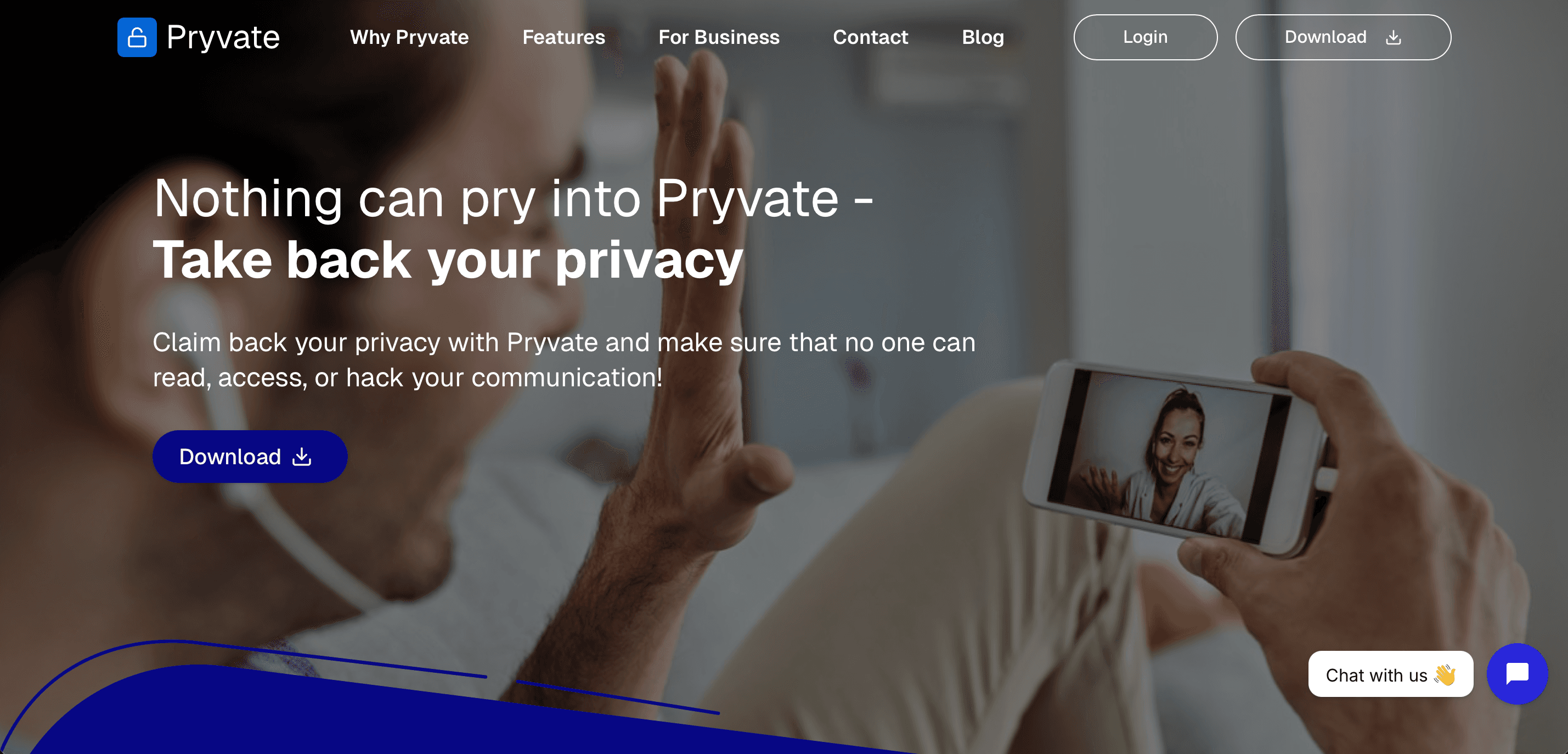 Pryvate Messenger website project