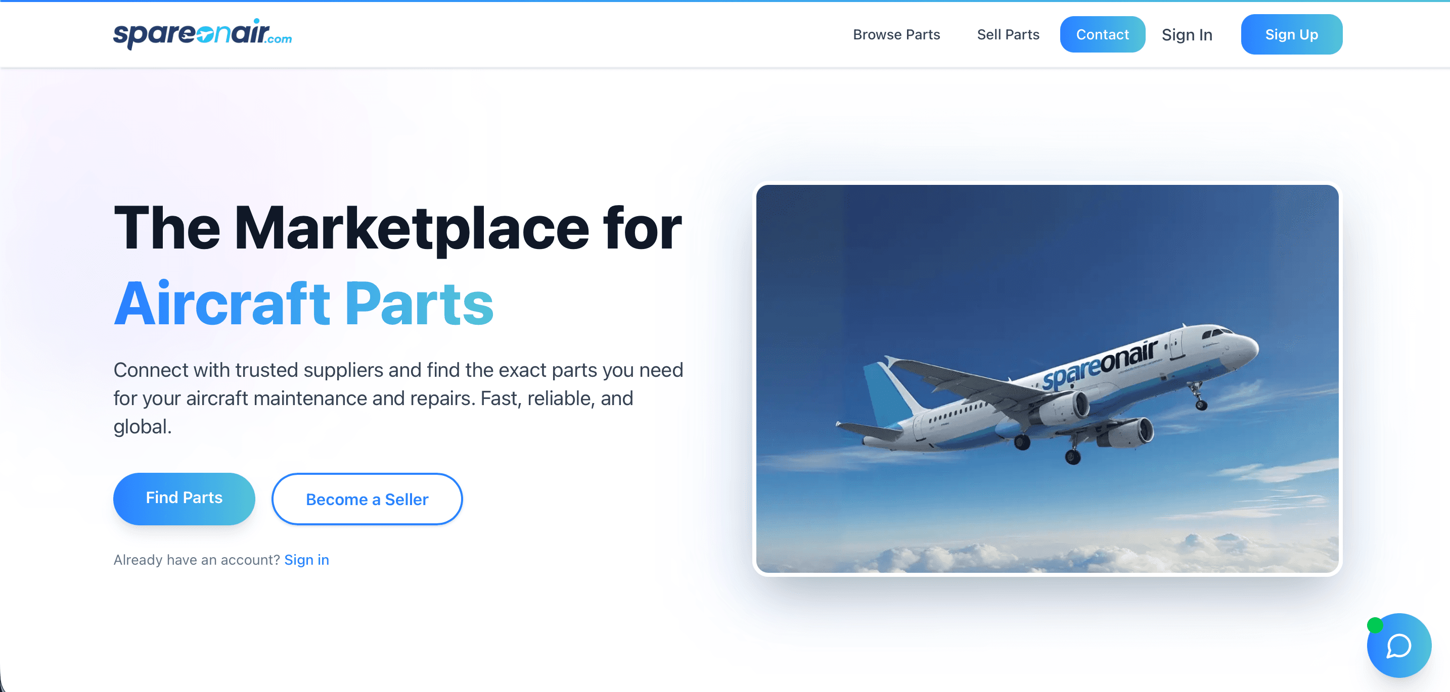 Spareonair website project